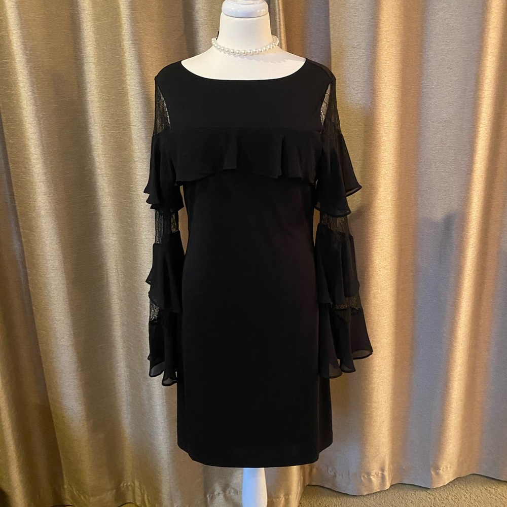 Evening long sleeve dress.